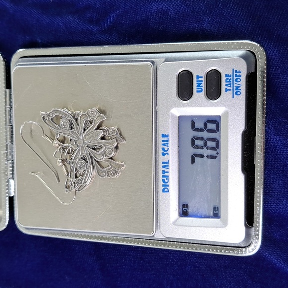 Butterfly 🦋 Sterling Silver Dangle Hook Style Earrings - Picture 9 of 15